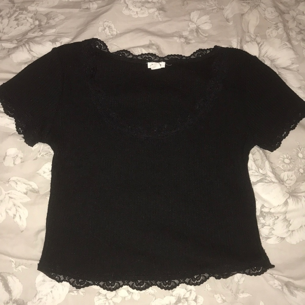 garage lace edged top